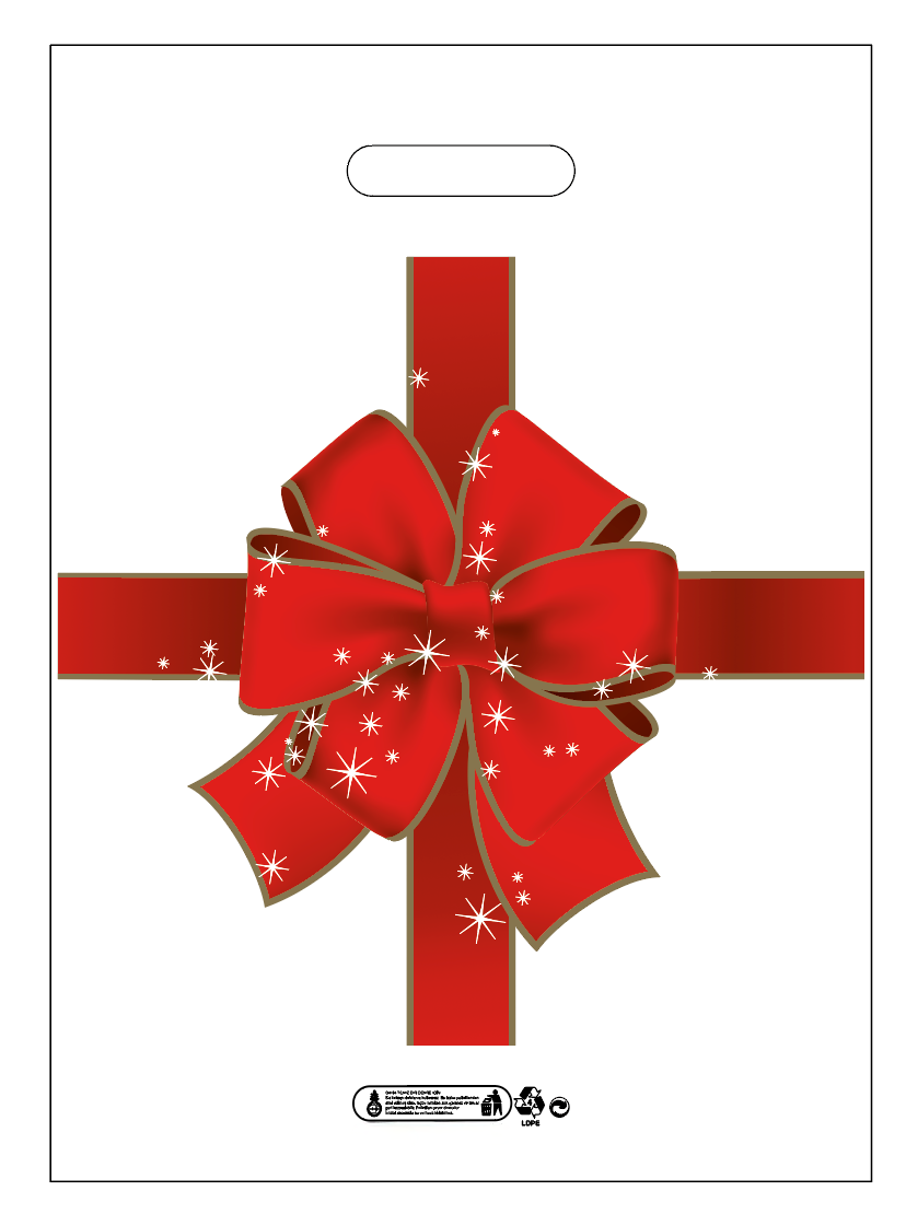 Opak Desen Siyah Fiyonk Takviyeli Poşet