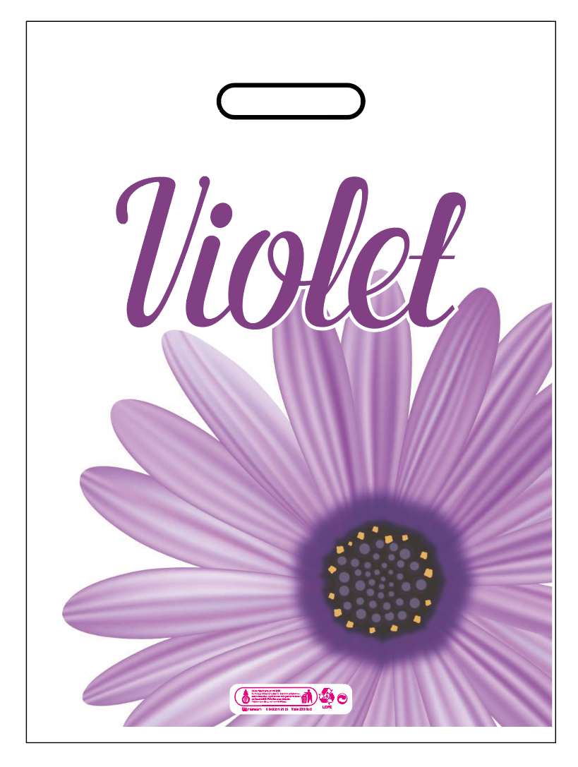 Opak Desen Violet (2018) Takviyeli Poşet