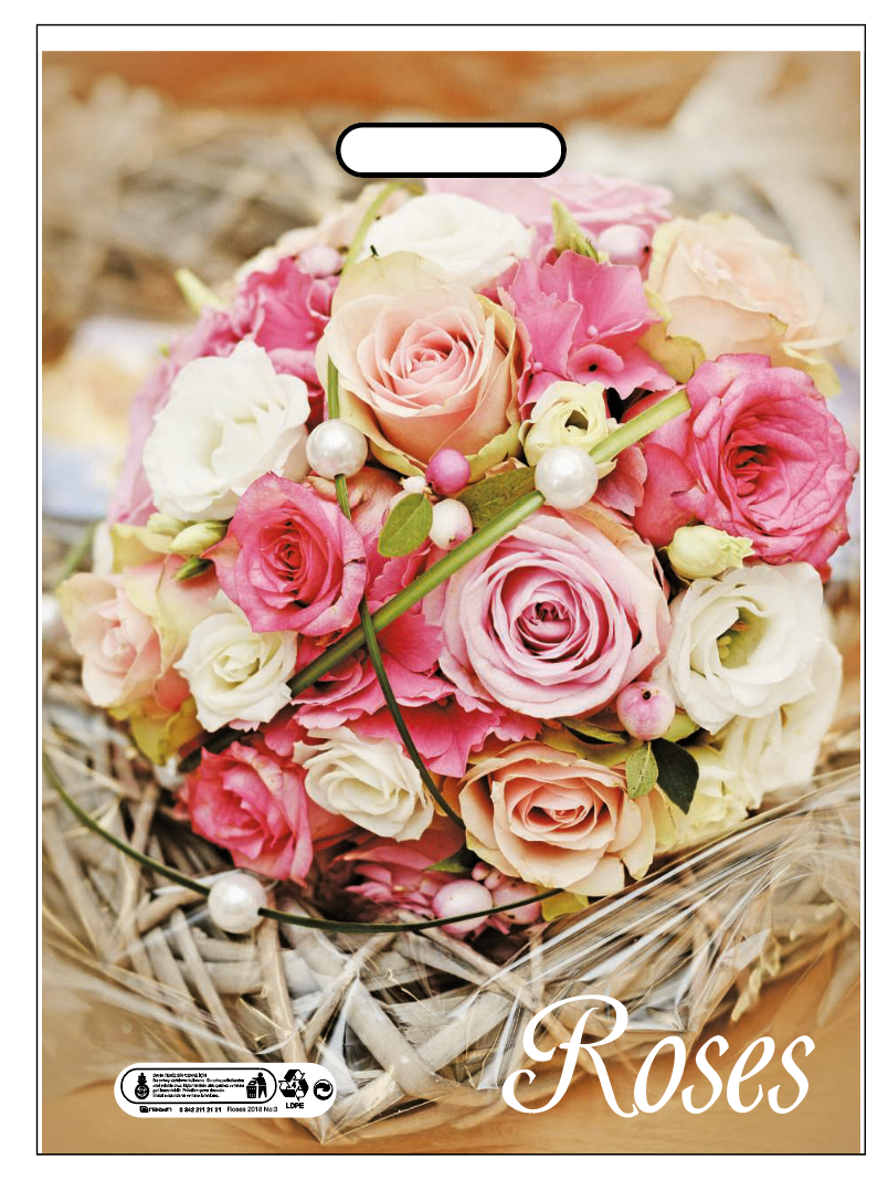 Opak Desen Roses Takviyeli Poşet