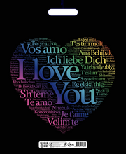Opak Desen I Love You Takviyeli Poşet