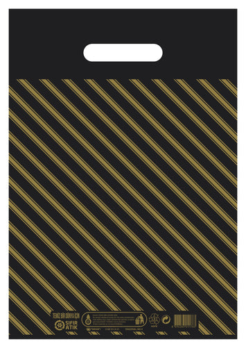 Norm Siyah Diagonal Takviyeli Poşet