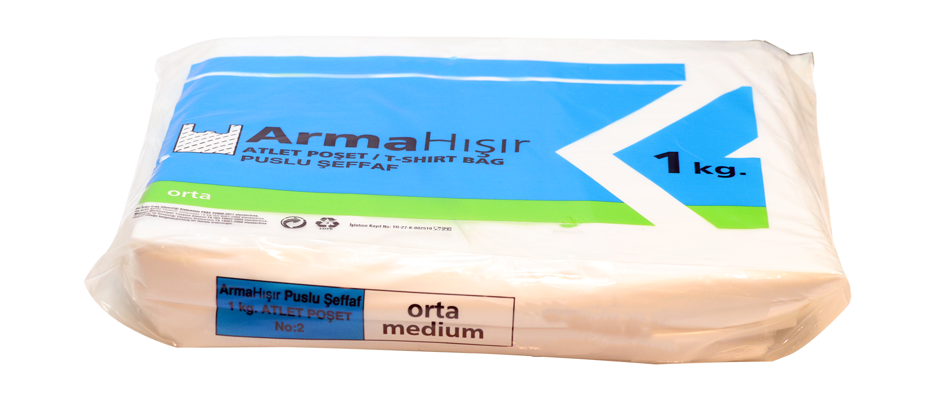 Arma Puslu Şeffaf Hışır Poşet (1 Kg)