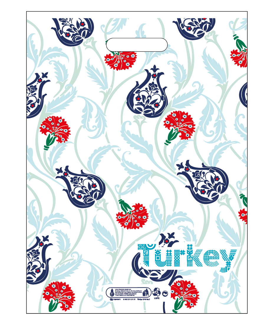 Opak Desen Türkiye (2018) Takviyeli Poşet